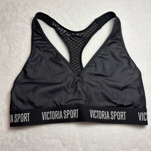 Victoria's Secret Black Sports Bra with Mesh Detail